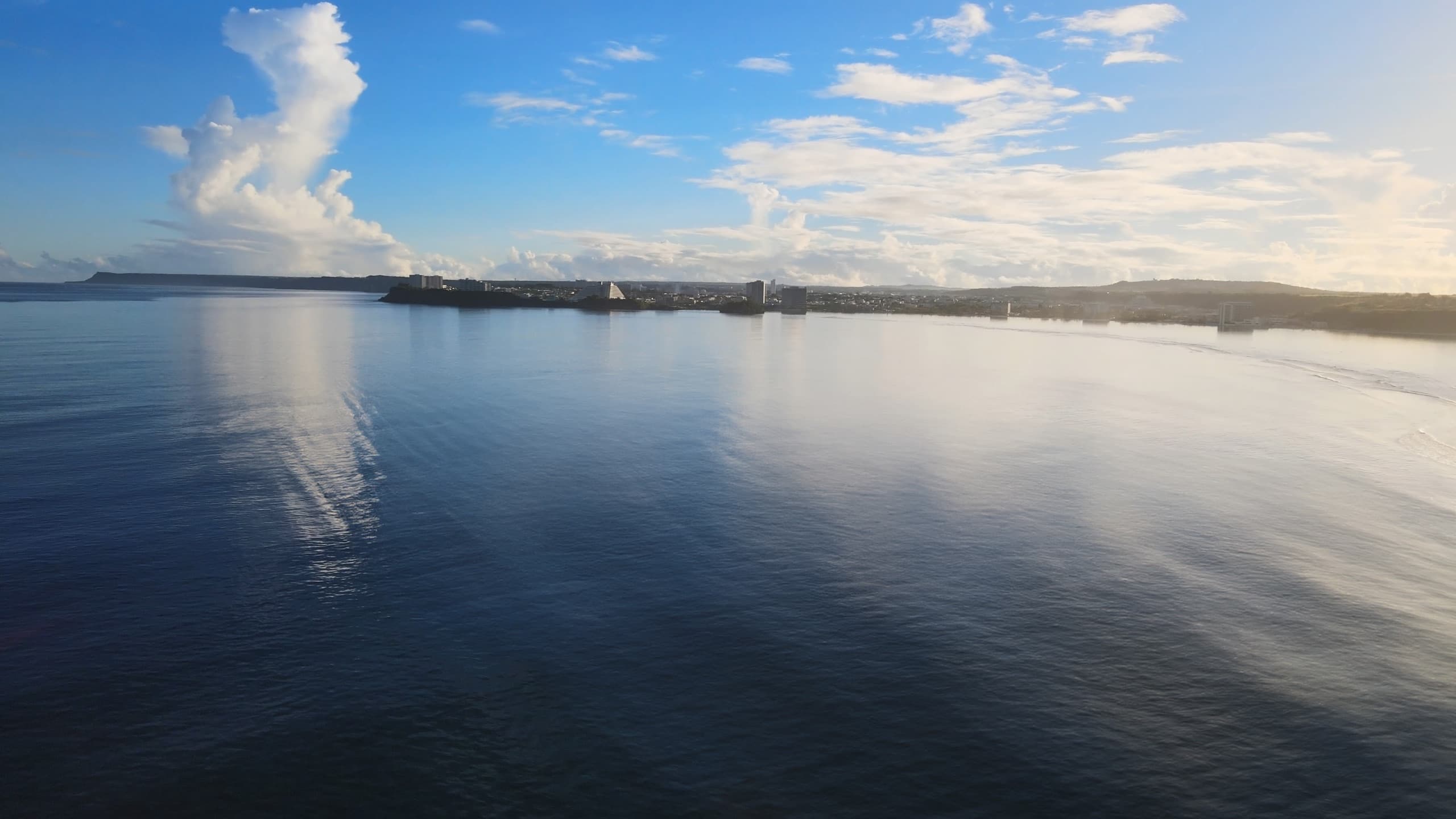 Aerial view of Tumon Bay, Guam — shot by Thrive's drone team